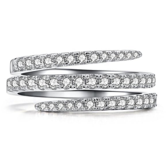 ✨Fever Macro Pave Beautiful Thin Stackable Rings for Women, MARR9197 - Picture 2 of 6